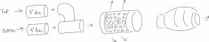 First design for laser fume extractor with an inline fan