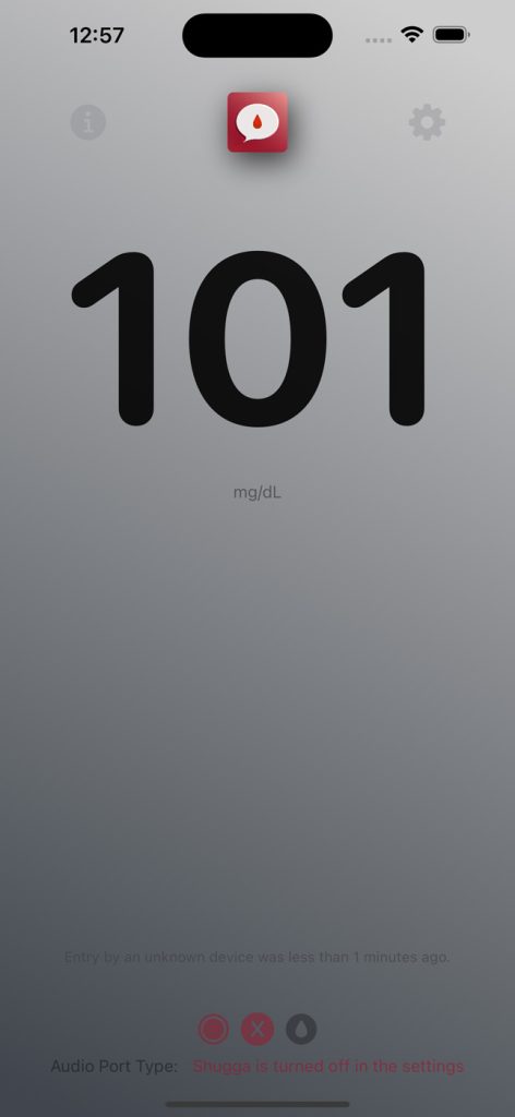 ShuggaShugga iOS iPhone app that announces blood glucose values from Health.